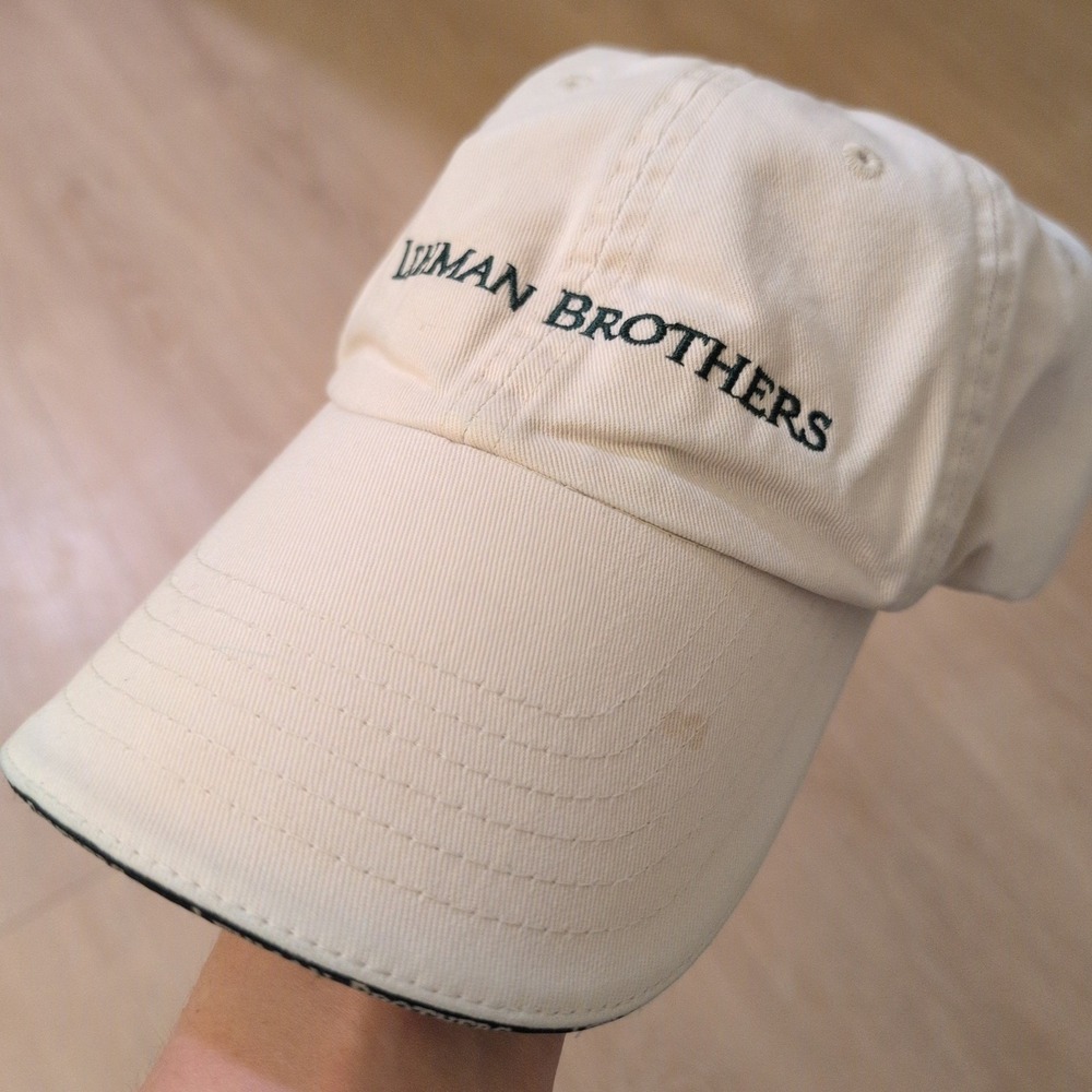 Vintage Lehman Brothers Merchant Banking Hat Baseball Cap Tennis Spellout